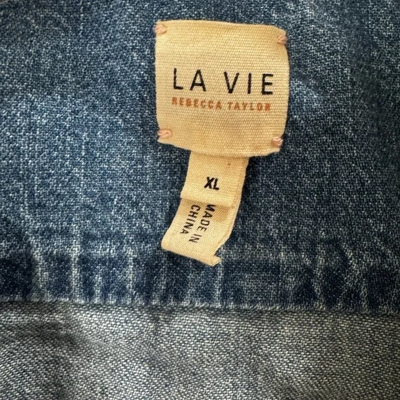 La Vie Rebecca Taylor Denim Top/Jacket - Picture 2 of 5